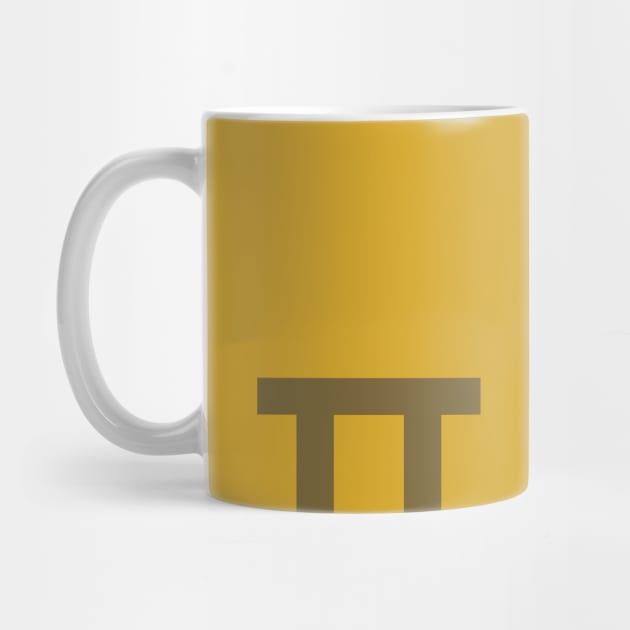 Minimalist Pi Symbol (Orange) by TrustyTurkey